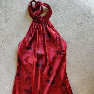 SOLD.......Stunning Silk Halter Dress